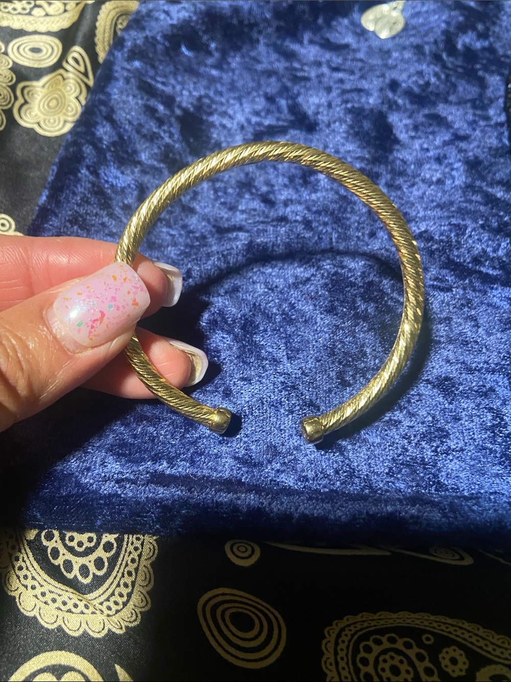 Gold-Tone flexible Twisted Open Cuff Bracelet - Women Jewelry
